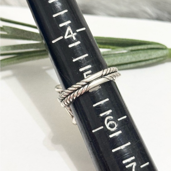 David Yurman 14mm Square Gold Dome Diamond Chatelaine Ring 925/18K - Picture 10 of 10